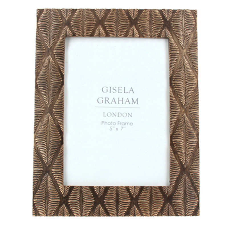 Bronze Diamond Photo Frame By Gisela Graham